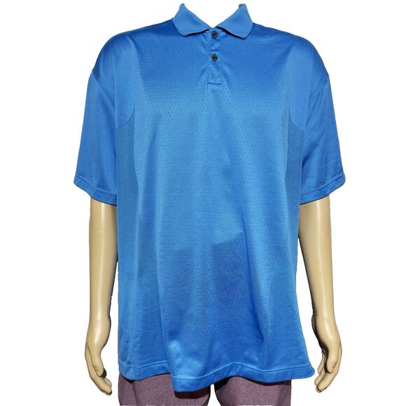 Vintage Nike FitDry Golf Polo Shirt Men’s XXL Blue Performance Athletic EUC - Picture 1 of 8